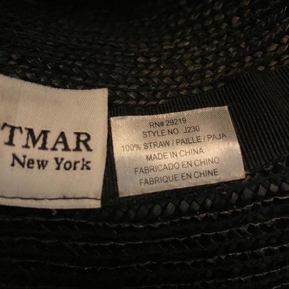 Betmar New York Vintage Fancy Black Straw Hat - Picture 4 of 7